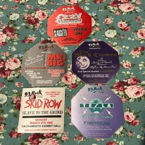 Rock & Roll collector’s concert patches, OZZY! Skid Row! MR. BIG! 93 Rock! Tours